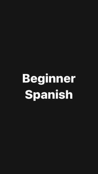 Beginner Spanish 